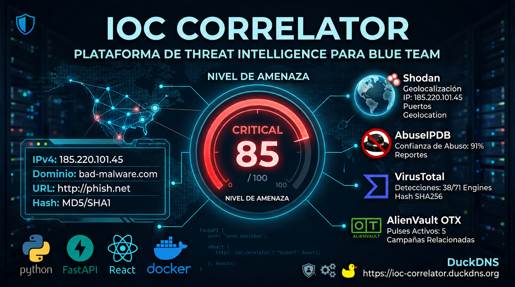 IOC Correlator - Plataforma de Threat Intelligence